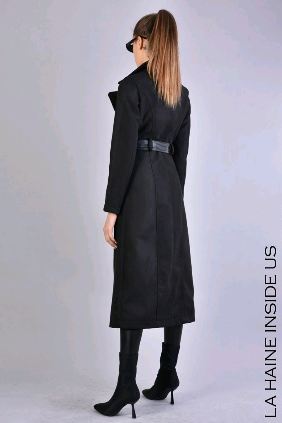 Cappotto lungo in panno foderato