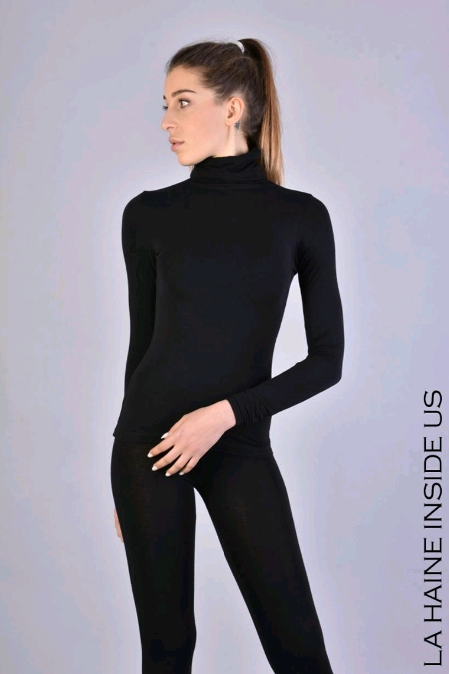 SAGA MAGLIA Jersey Viscosa Nero