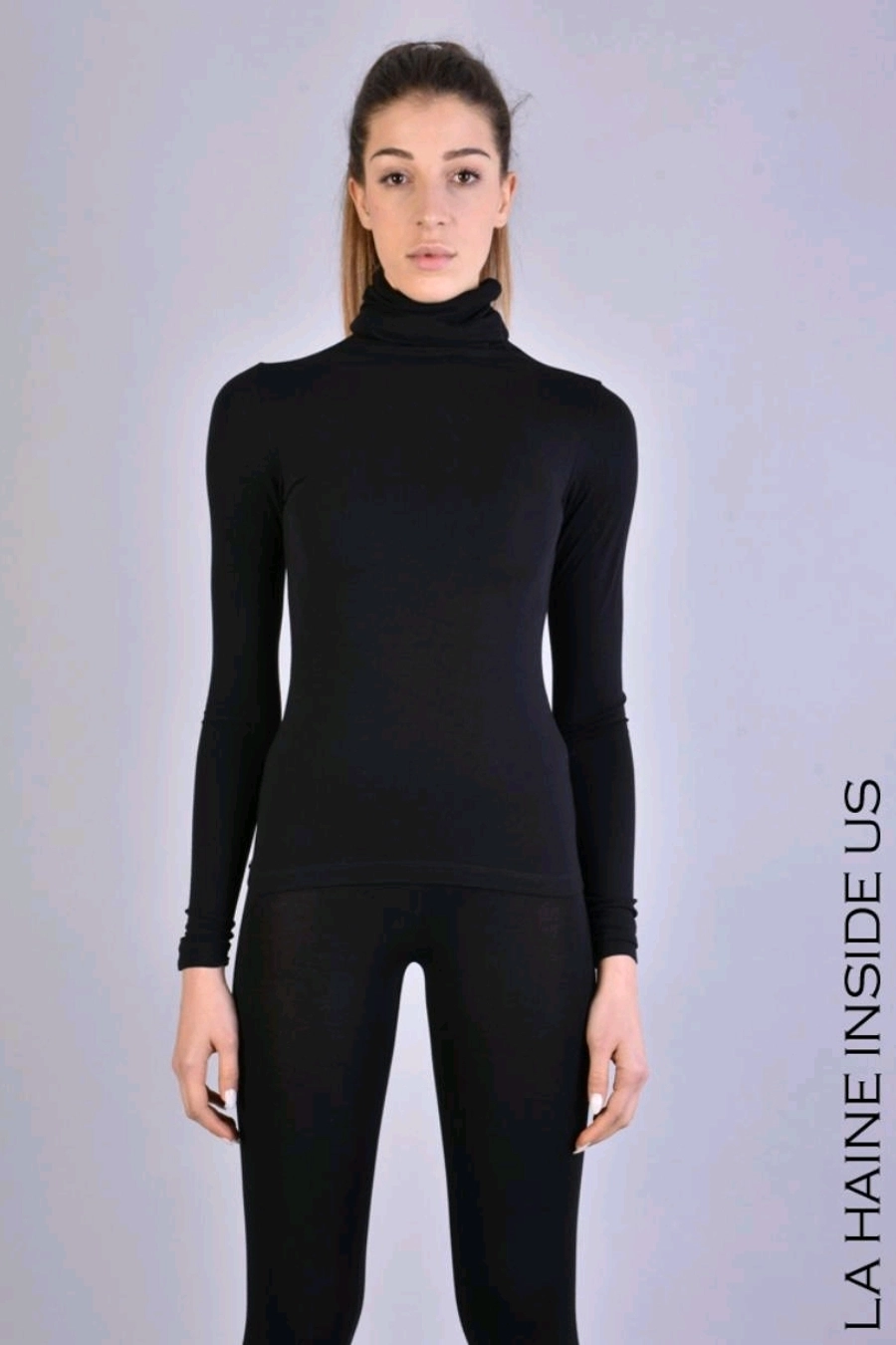 SAGA MAGLIA Jersey Viscosa Nero